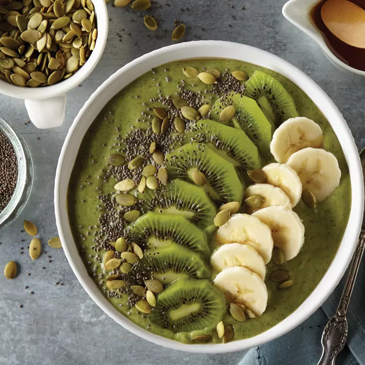Avocado and Kale Smoothie Bowl