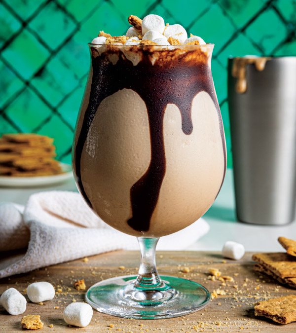Boozy S'mores milkshake