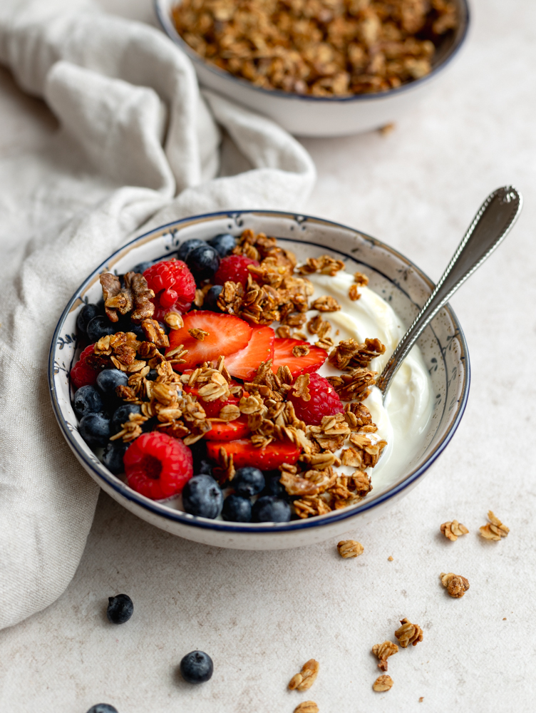 Granola Bowl with Fruits and Nuts