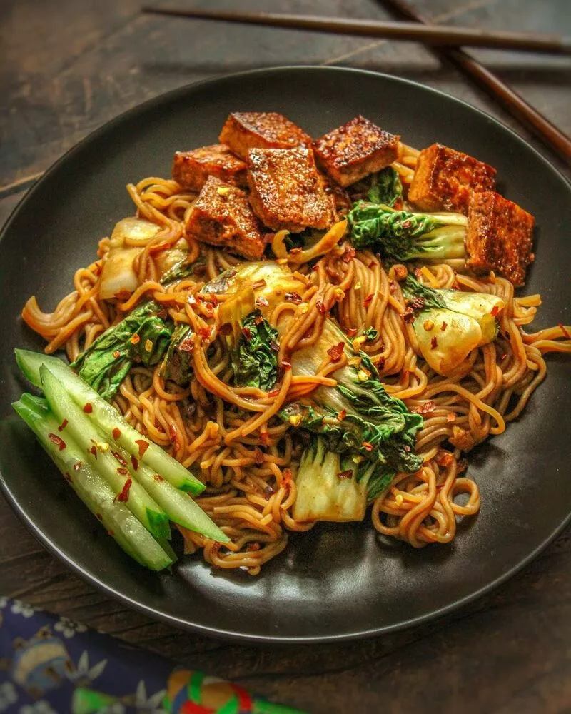 Thai Tofu Peanut Noodles